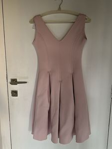 Elegant Pink V-Neck Sleeveless Dress