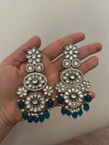 Stunning Teal Stone Dangle Earrings