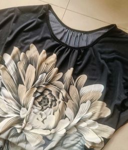 black floral kaftan