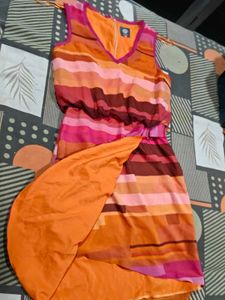 Vibrant Striped Wrap Dress and new shampoo