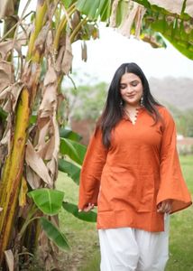 Elegant Orange Kurta for Women