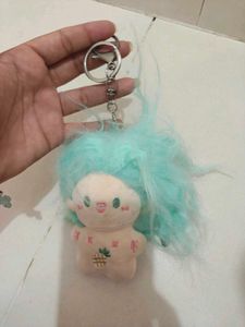 Cute Doll Keychain with Fluffy Hair