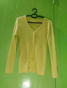 SALE‼️‼️‼️Butter Yellow Ribbed Cardigan