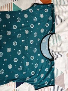 Green Printed Casual Top