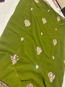 y2k Elegant sawan special Green Saree
