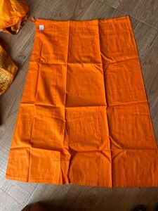 Elegant Orange Embroidered Saree