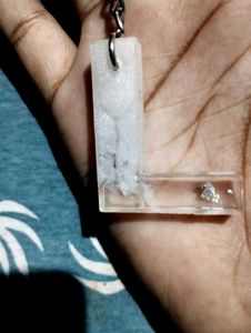 Unique Resin Letter L Keychain