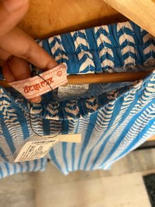 New desi mix Blue &amp; White Printed Palazzo
