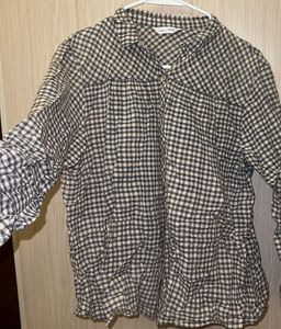 Checked Button-Up Shirt