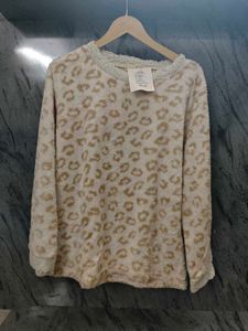 Cozy Leopard Print Fleece Top