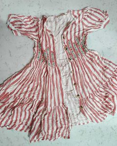 Striped Tiered Midi Dress