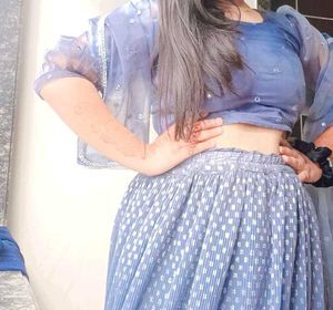 Elegant Blue Indian Dress with Dupatta