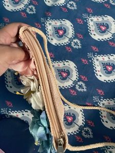 Cute Floral Straw Crossbody Bag