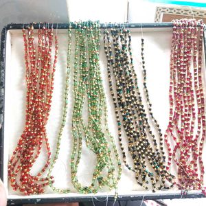 Combo Of Five Red&amp;Gold Mix Cristal Mala.