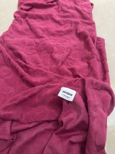Hot Pink Textured Mini Dress
