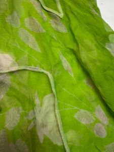 Green sheer Floral Print Dress