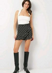 Chic Polka Dot Wrap Skirt