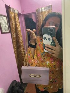 Stylish Lavender Chain Sling Bag