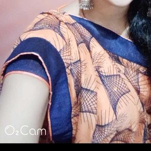 Elegant Orange Embroidered Saree