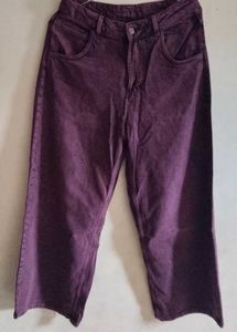 Plum Wash Wide Leg Jeans