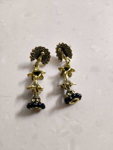 Peacock Jhumka Earrings