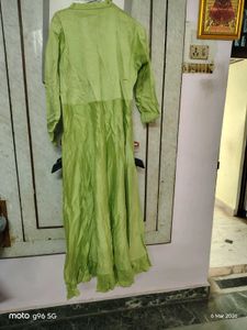 Elegant Pastel Green Anarkali Gown