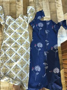 Bundle of Two Women's Kurtas . blue wala zudio ka