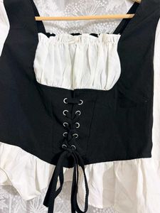 black &amp; white corset