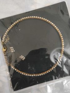 Sparkling Rhinestone Necklace &amp; Earring Set