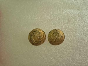 Textured Gold Tone Stud Earrings - Unused