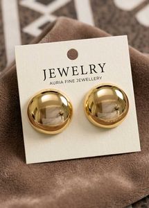 Elegant Gold Dome Earrings