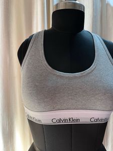 CALVIN KLEIN Grey Sports Bra