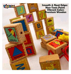 Wooden Alphabet &amp; Picture Blocks