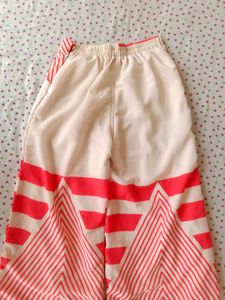 White &amp; Red Striped Pants for baby girl