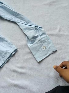 Light Blue Collared Button-Up Shirt