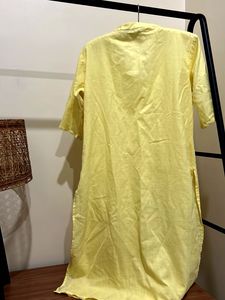 Libas Vibrant Yellow Cotton Kurta, tag size XL