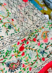 Embroidered Dupatta with Mirror Work