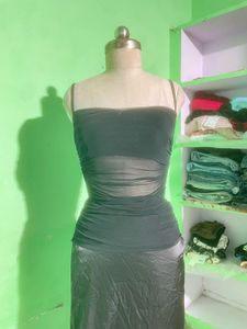 Chic Black Sheer Tube Dress