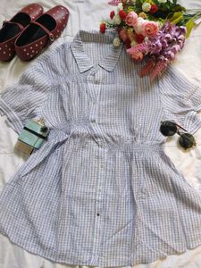 Chic Plaid Button-Up Tunic