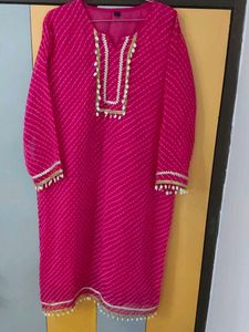 Pink Leheriya Kurtil