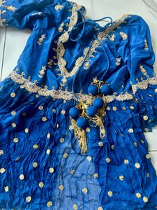 Royal Blue Embellished Kurta