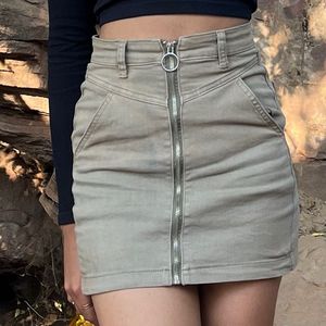 Khaki Mini Skirt
