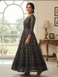 Elegant Sequin Embellished Maxi Dress