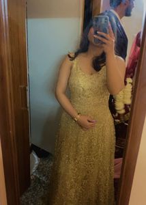 Elegant Gold Embellished Gown