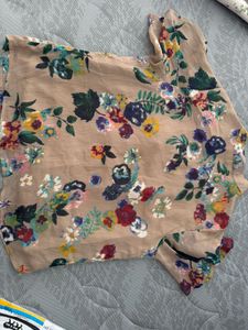 Chic Floral Sheer Tunic Top