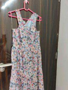 Faballey Floral Sleeveless Maxi Dress