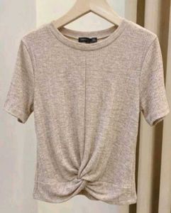 Knit Twist Front T-Shirt