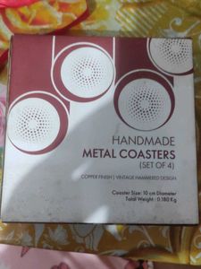 Handmade Metal Coasters - Set of 4