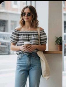 Striped Off-Shoulder Top