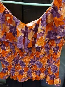 Floral Smocked Off-Shoulder Summer Top